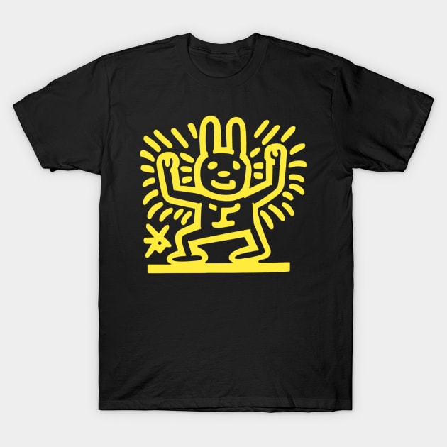 Funny Keith Haring, cat yoga T-Shirt by Art ucef